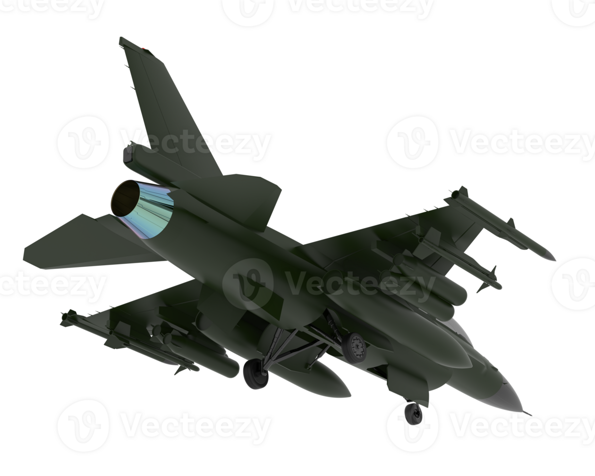 Fighter jet isolated on background. 3d rendering - illustration png