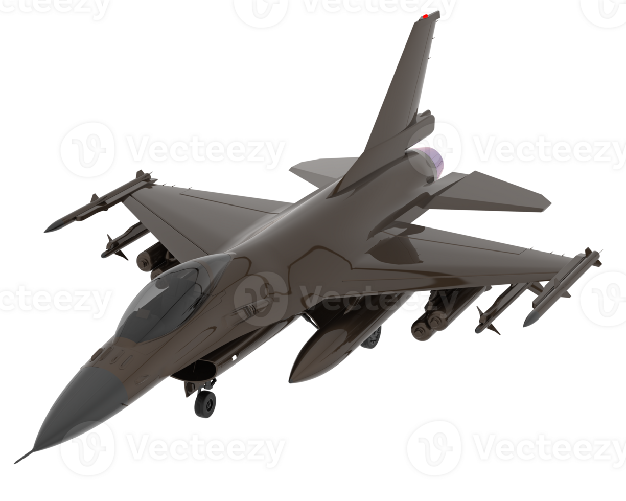 kämpe jet isolerat på bakgrund. 3d tolkning - illustration png