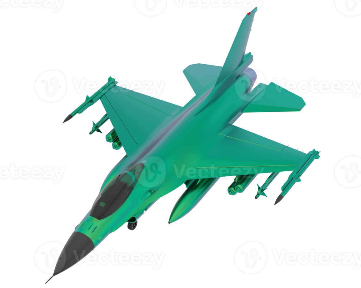 kämpe jet isolerat på bakgrund. 3d tolkning - illustration png