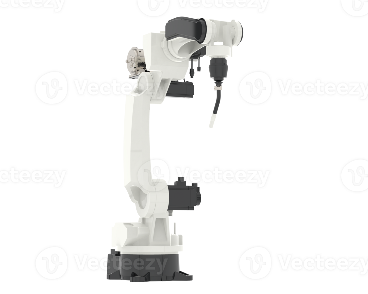 Factory robot isolated on background. 3d rendering - illustration png