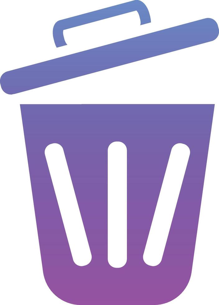 icono de vector de papelera de reciclaje