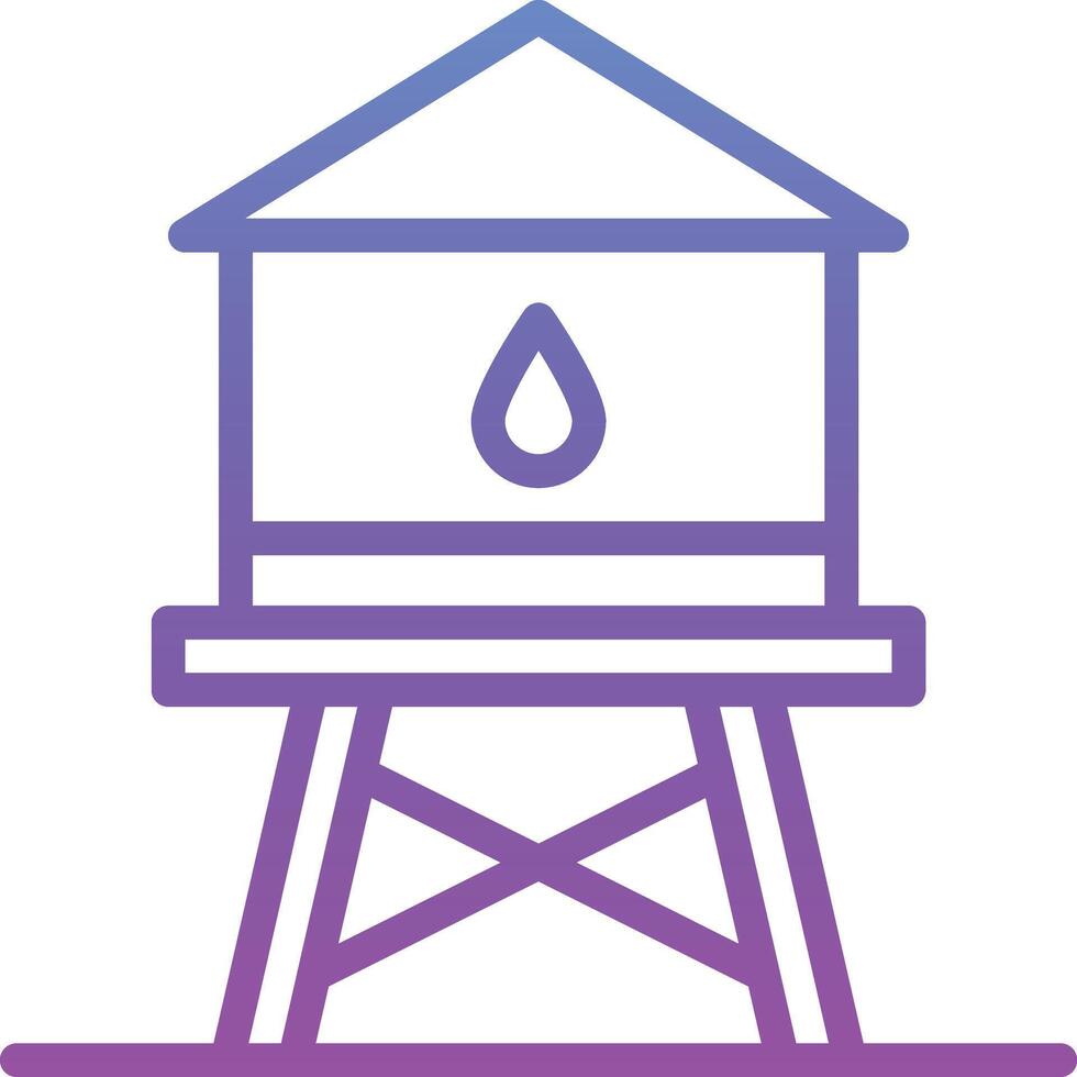 icono de vector de torre de agua