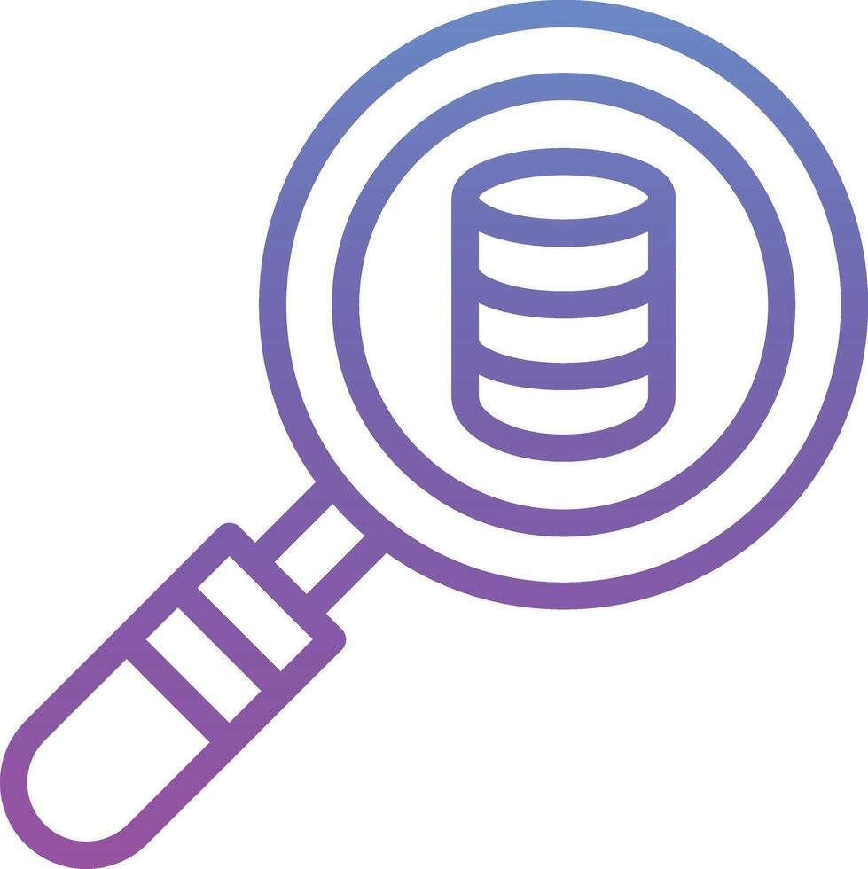 Search Database Vector Icon