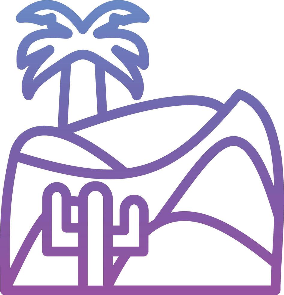Desert Landscape Vector Icon