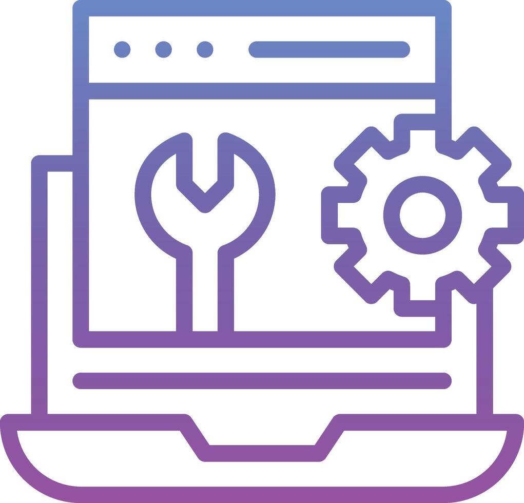 Web Maintenance Vector Icon