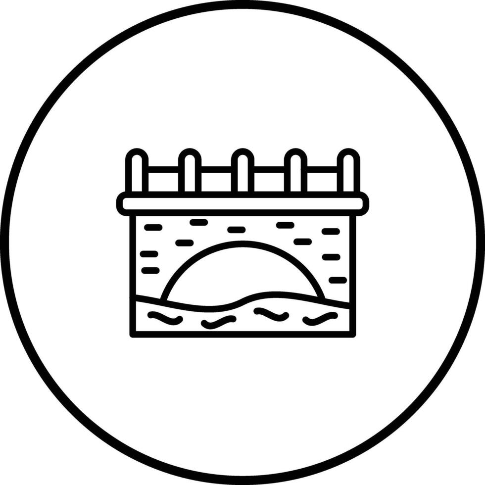 Water Bridge Vector Icon
