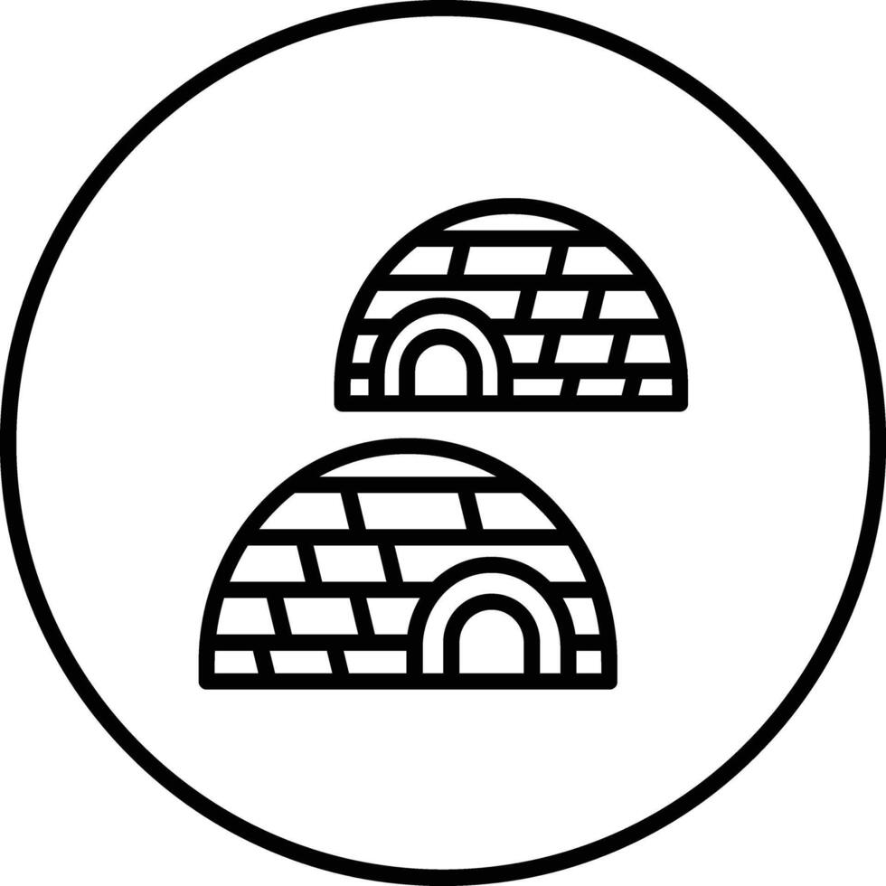 Igloo Landscape Vector Icon