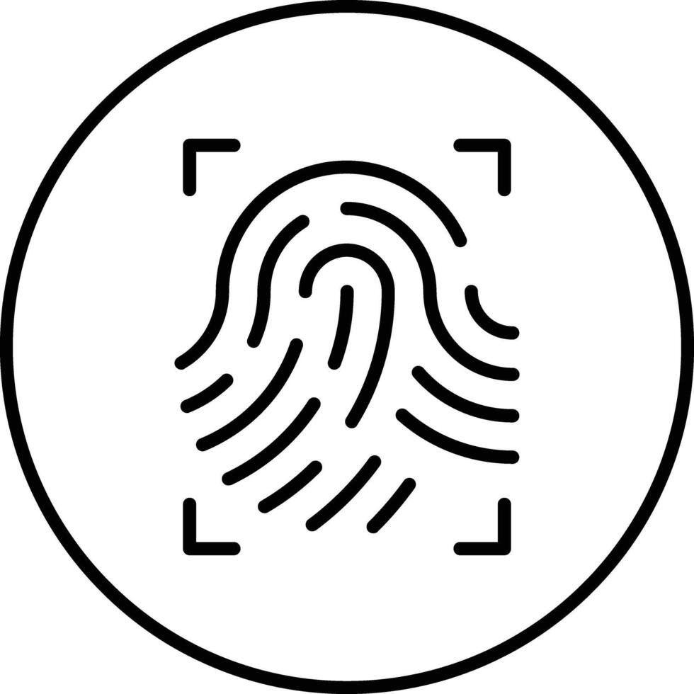 Fingerprint Scan Vector Icon