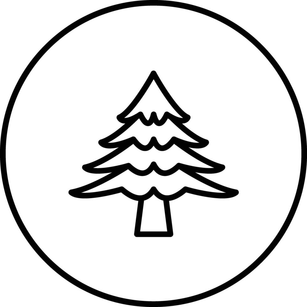 icono de vector de árbol de pino