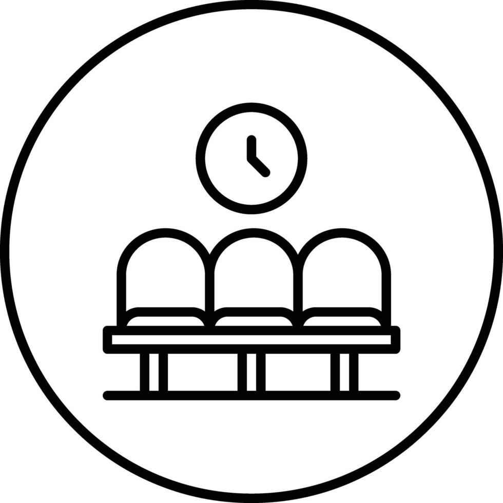 Airport Waiting Room Vector Icon