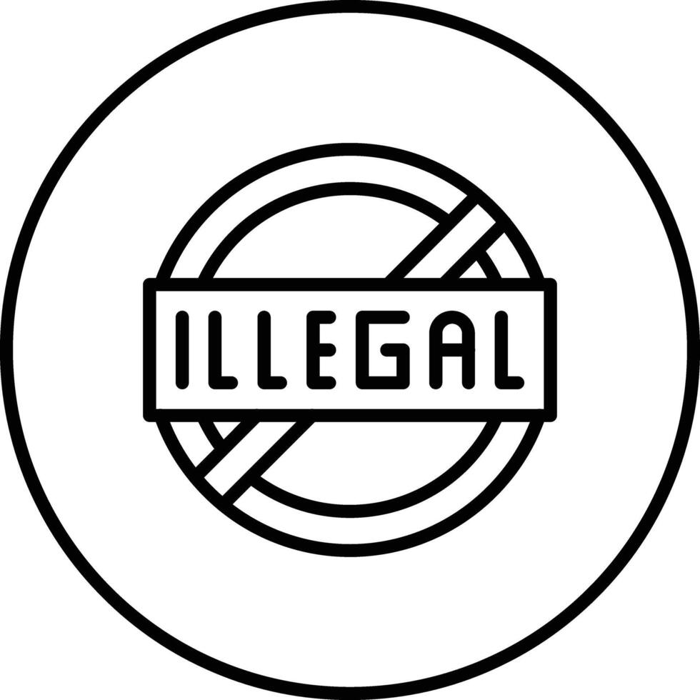 icono de vector ilegal