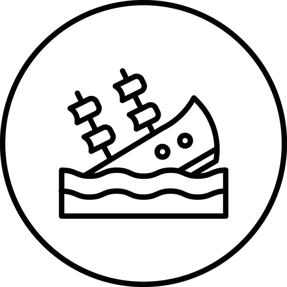 Shipwreck Vector Icon