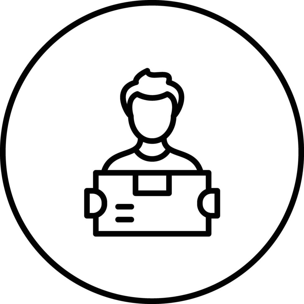 Courier Man Vector Icon