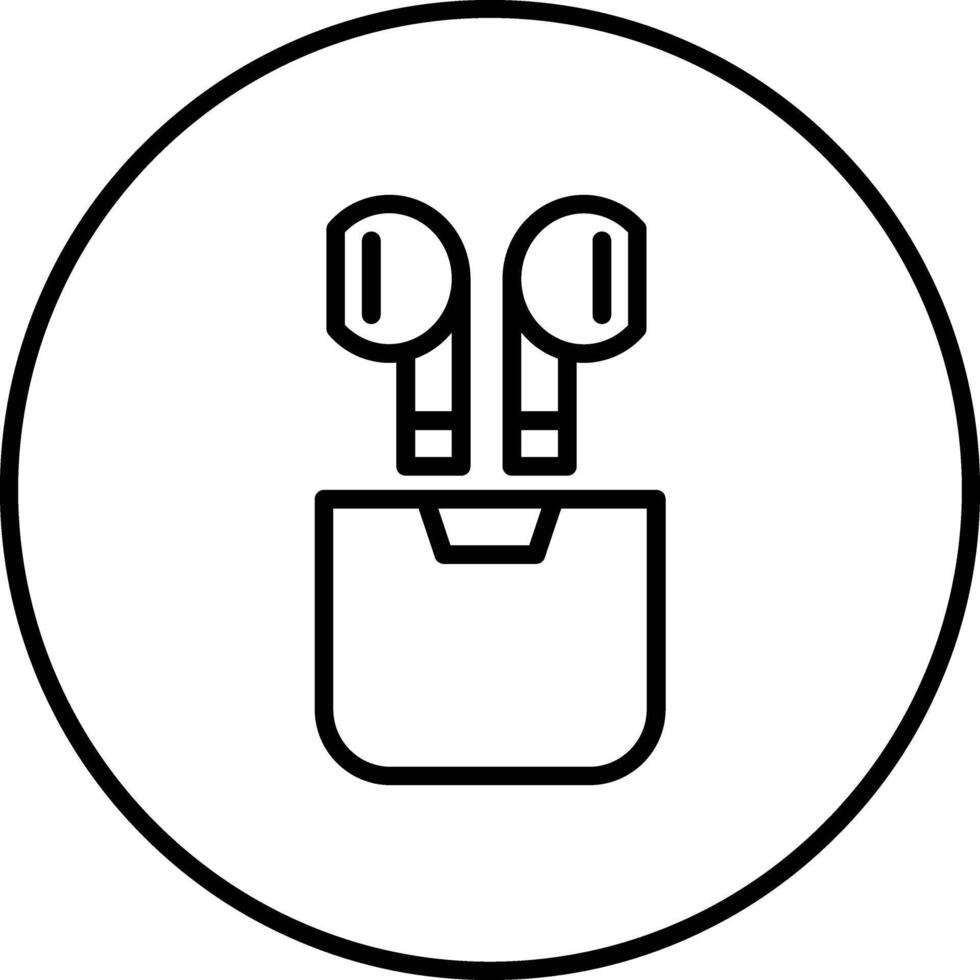 inalámbrico auriculares vector icono