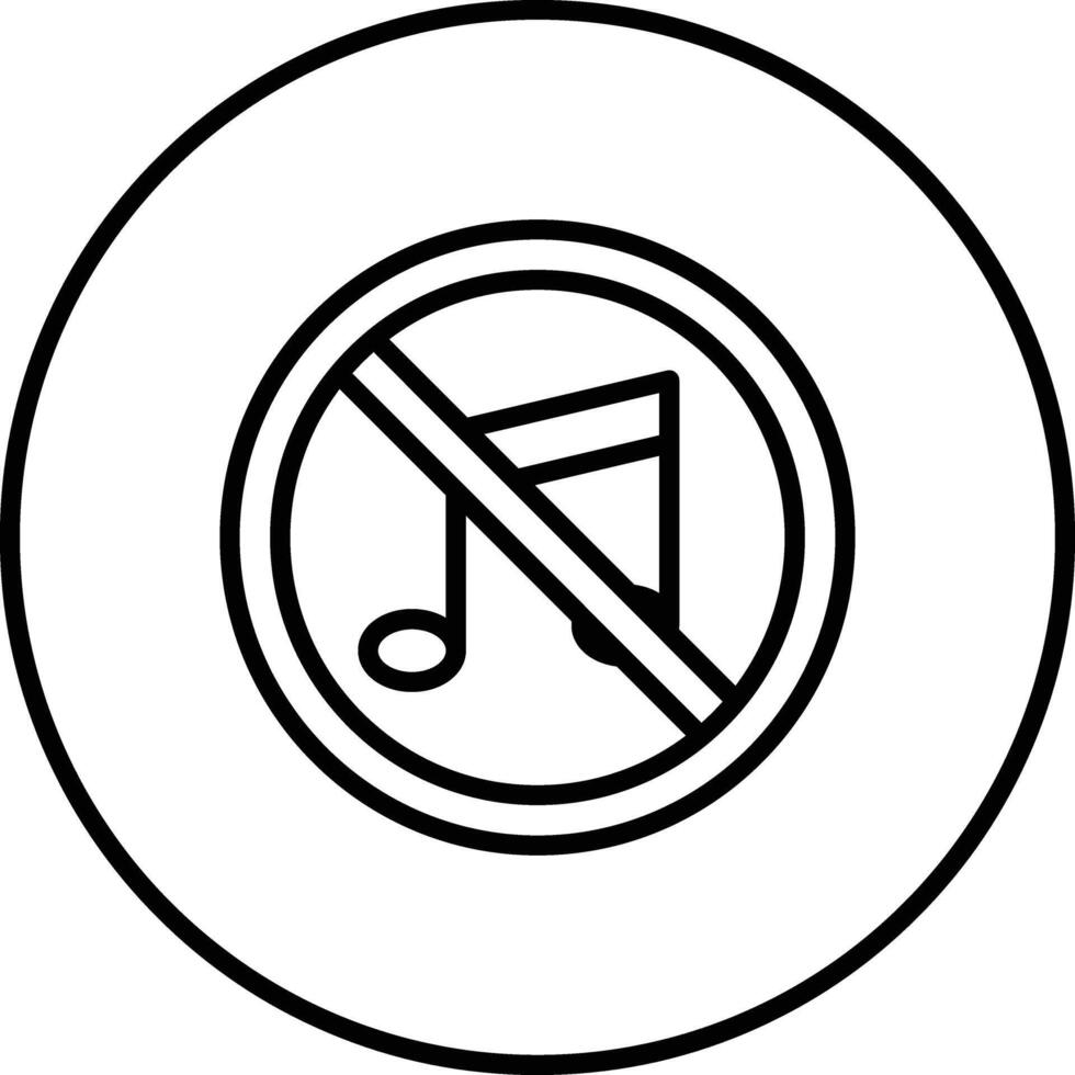 No Music Vector Icon