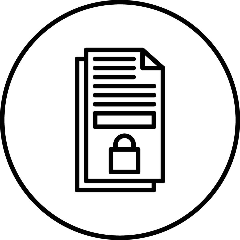 Document Locked Vector Icon