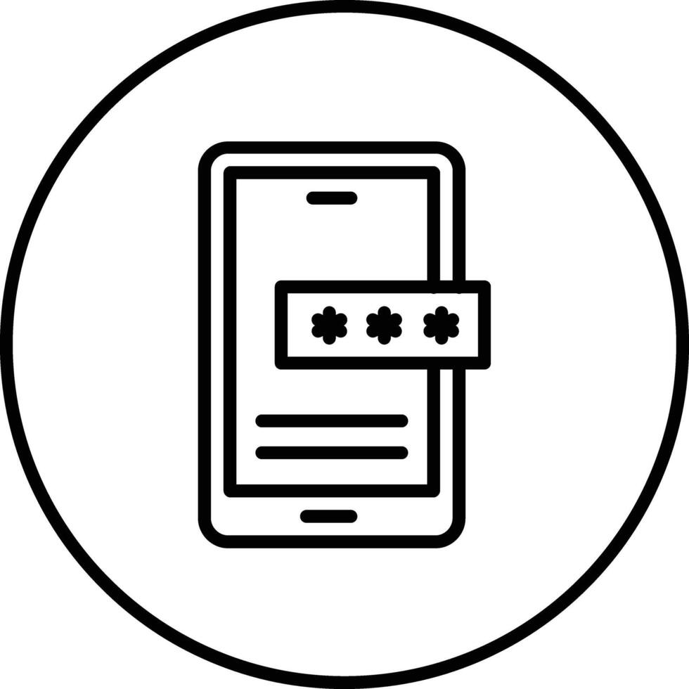 Mobile Password Vector Icon
