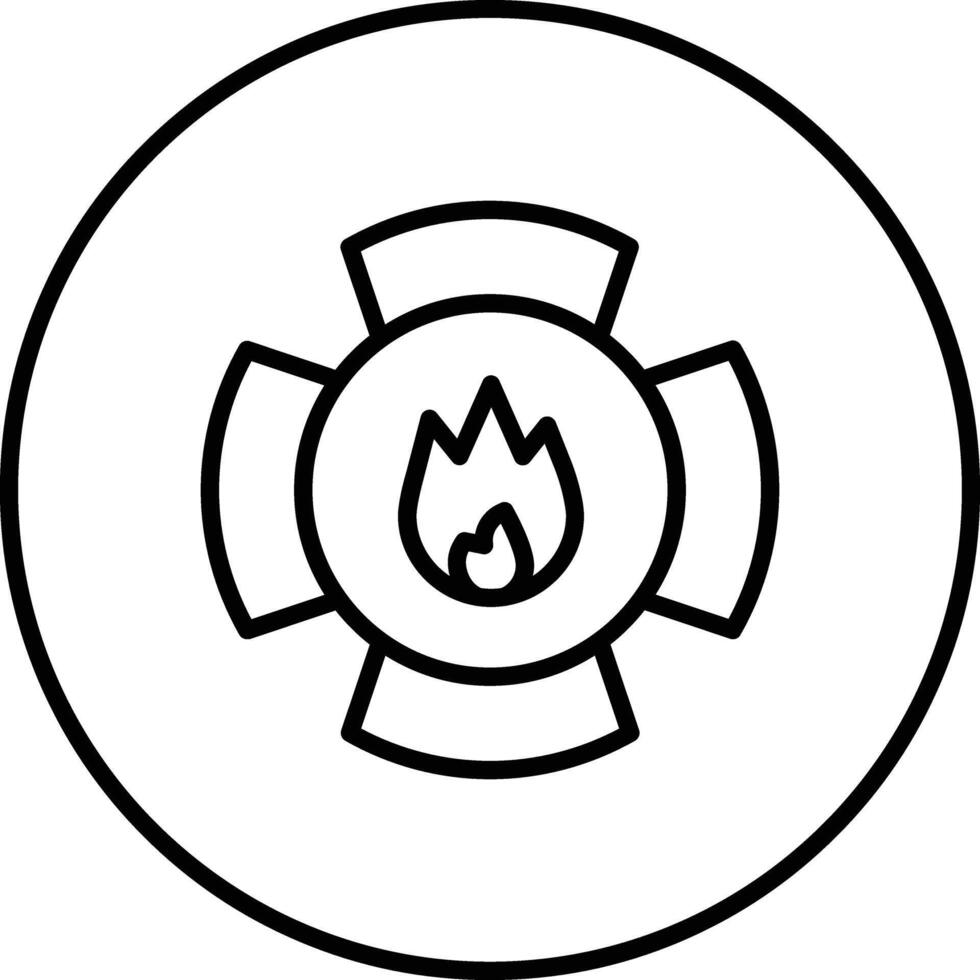 bombero Insignia vector icono