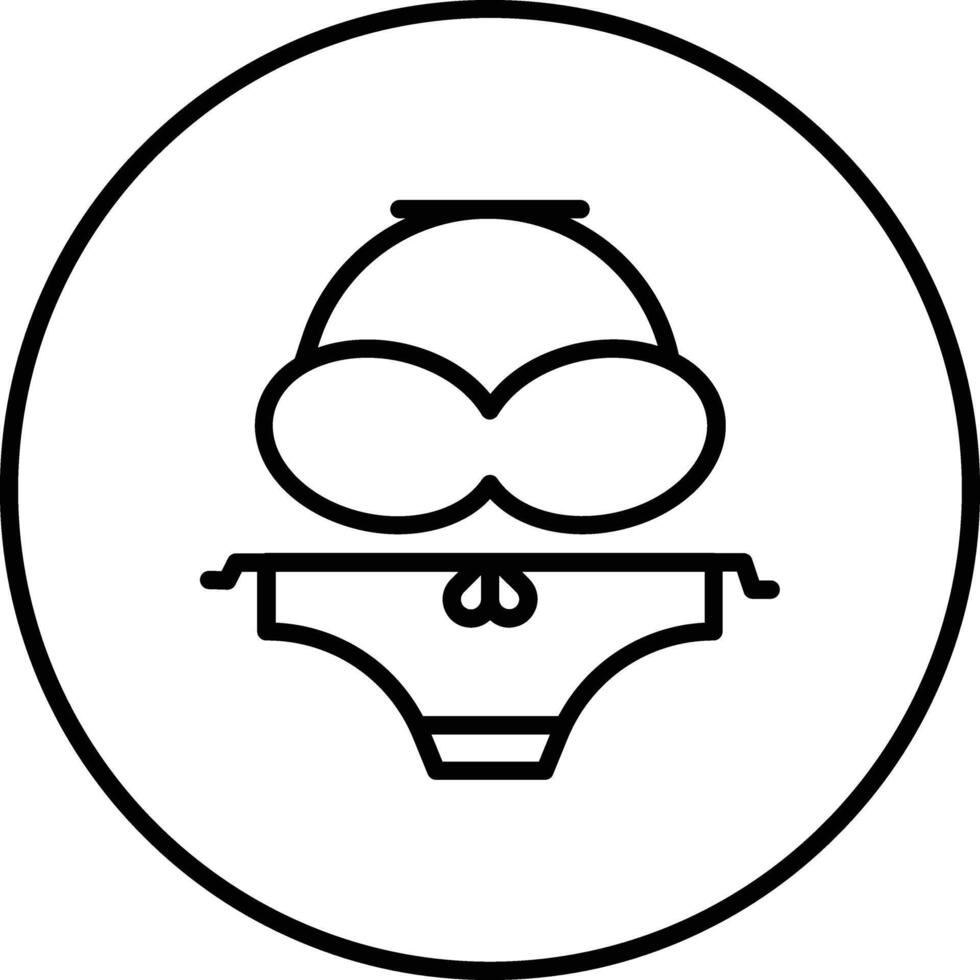 mujer traje de baño vector icono