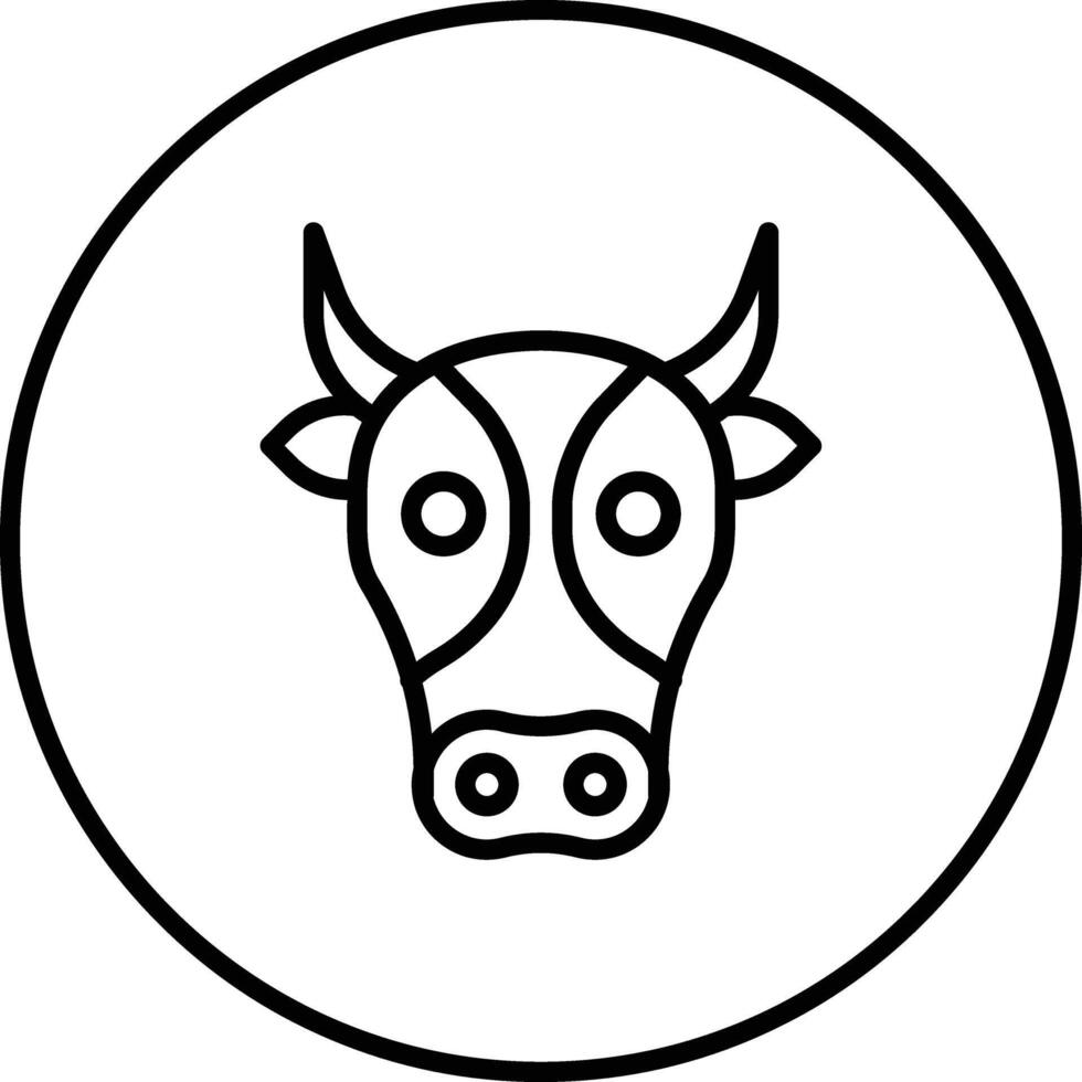 icono de vector de vaca