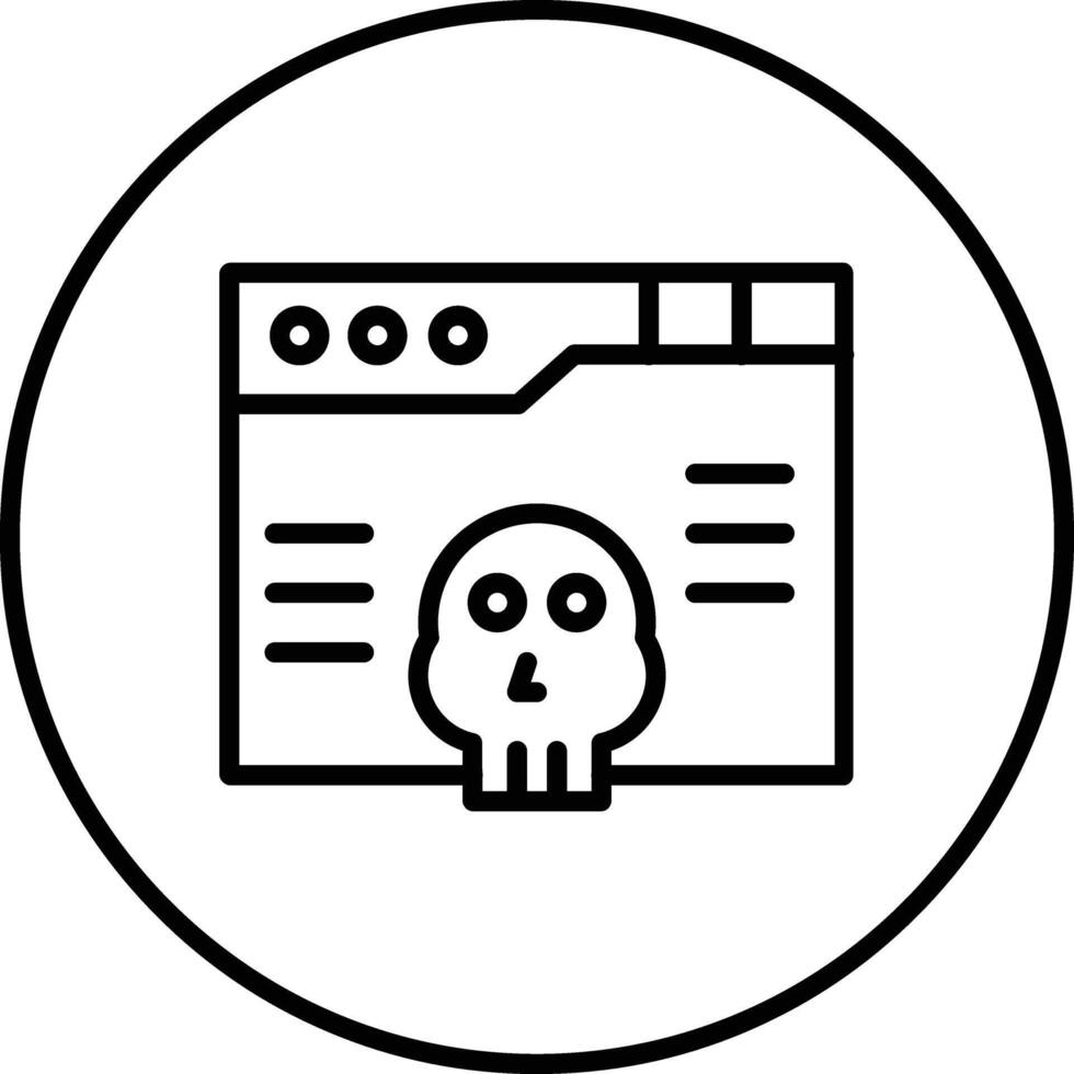 Browser Hacked Vector Icon