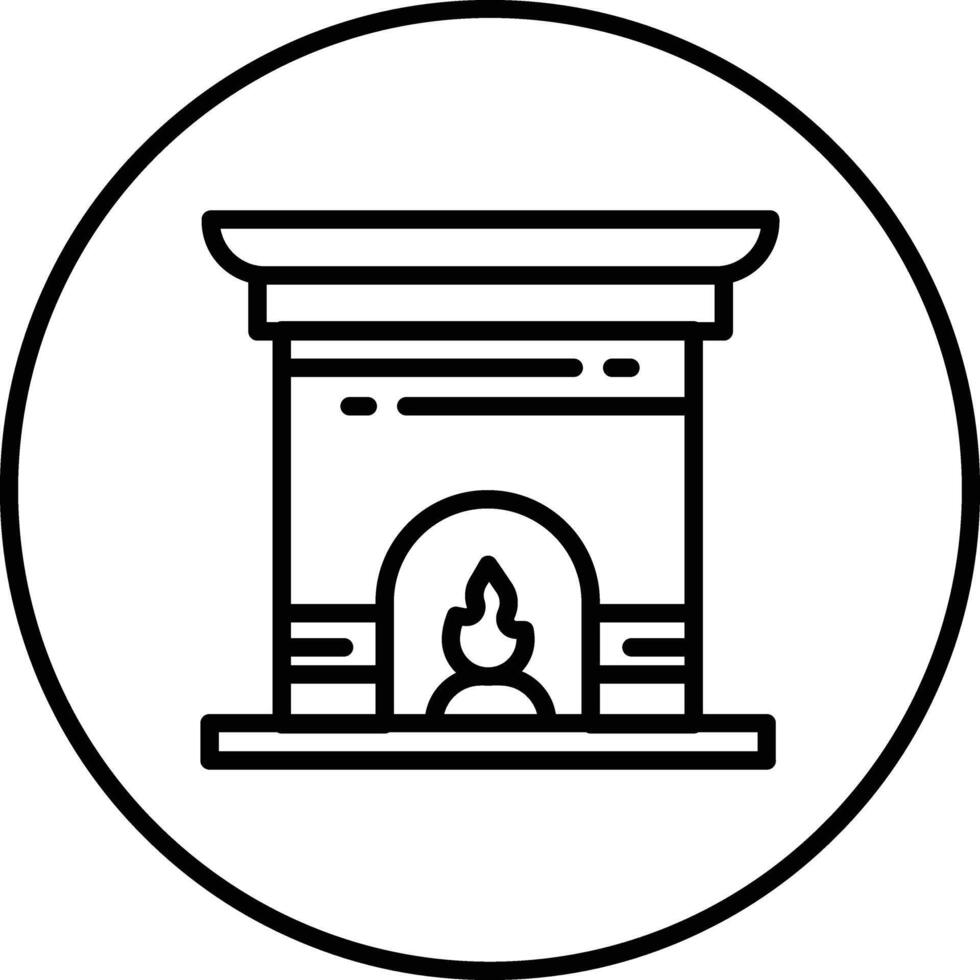 icono de vector de chimenea