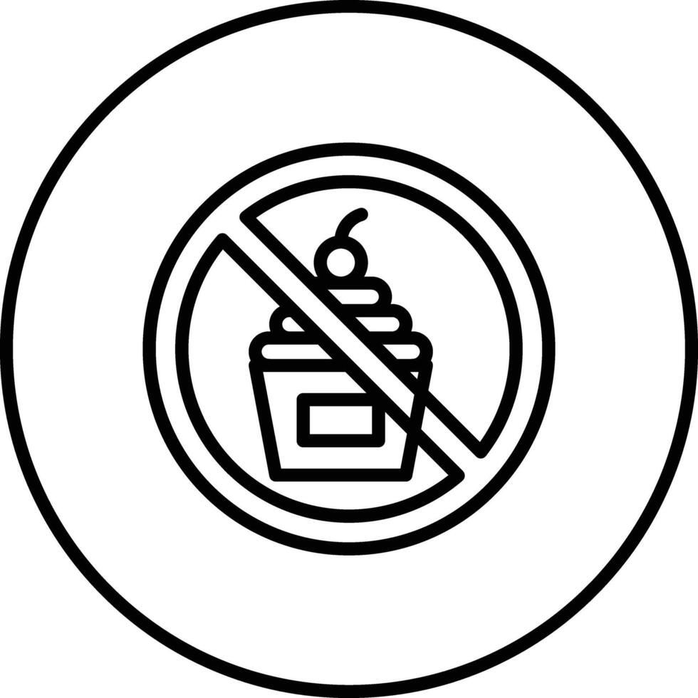 No Sweet Vector Icon