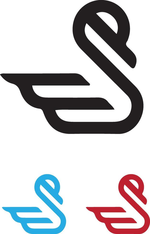 business logo design swan vector