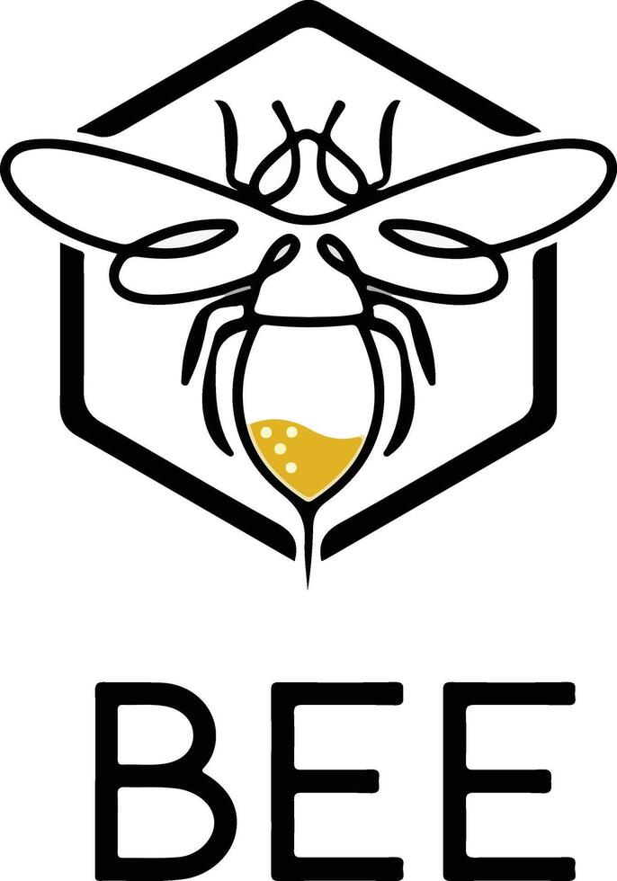 bee logo design vector