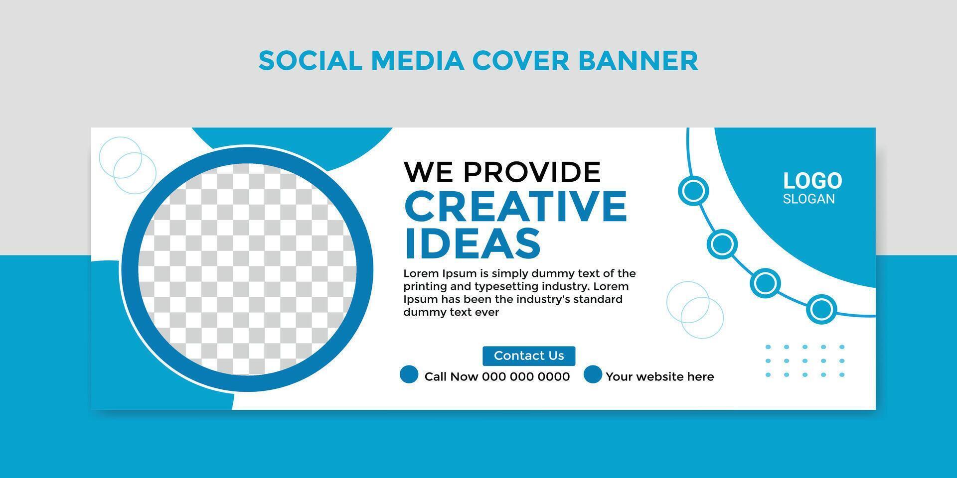Modern social media cover banner template vector