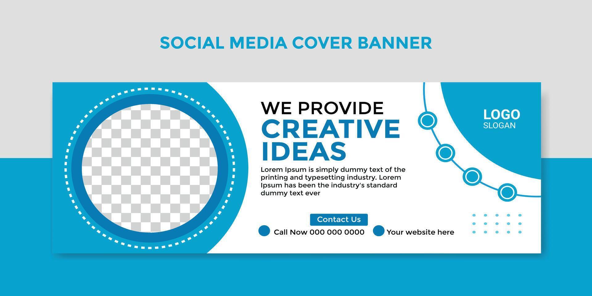 Modern social media cover banner template vector