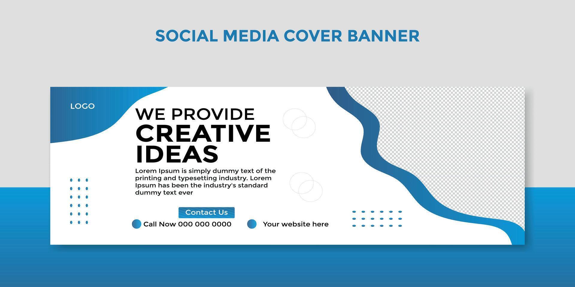 Modern social media cover banner template vector
