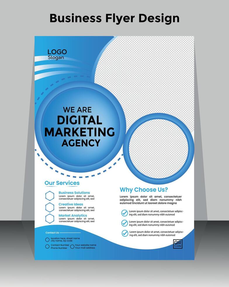 Corporate flyer or cover design template vector