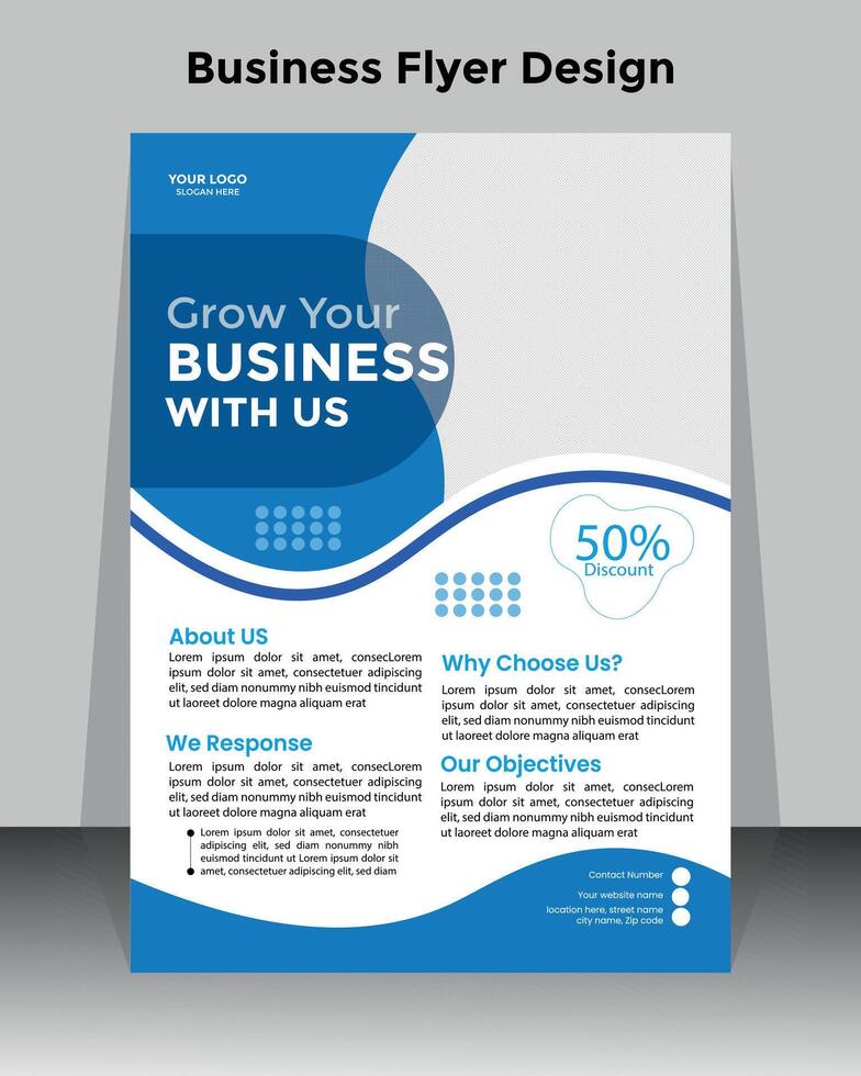 Corporate flyer or cover design template vector