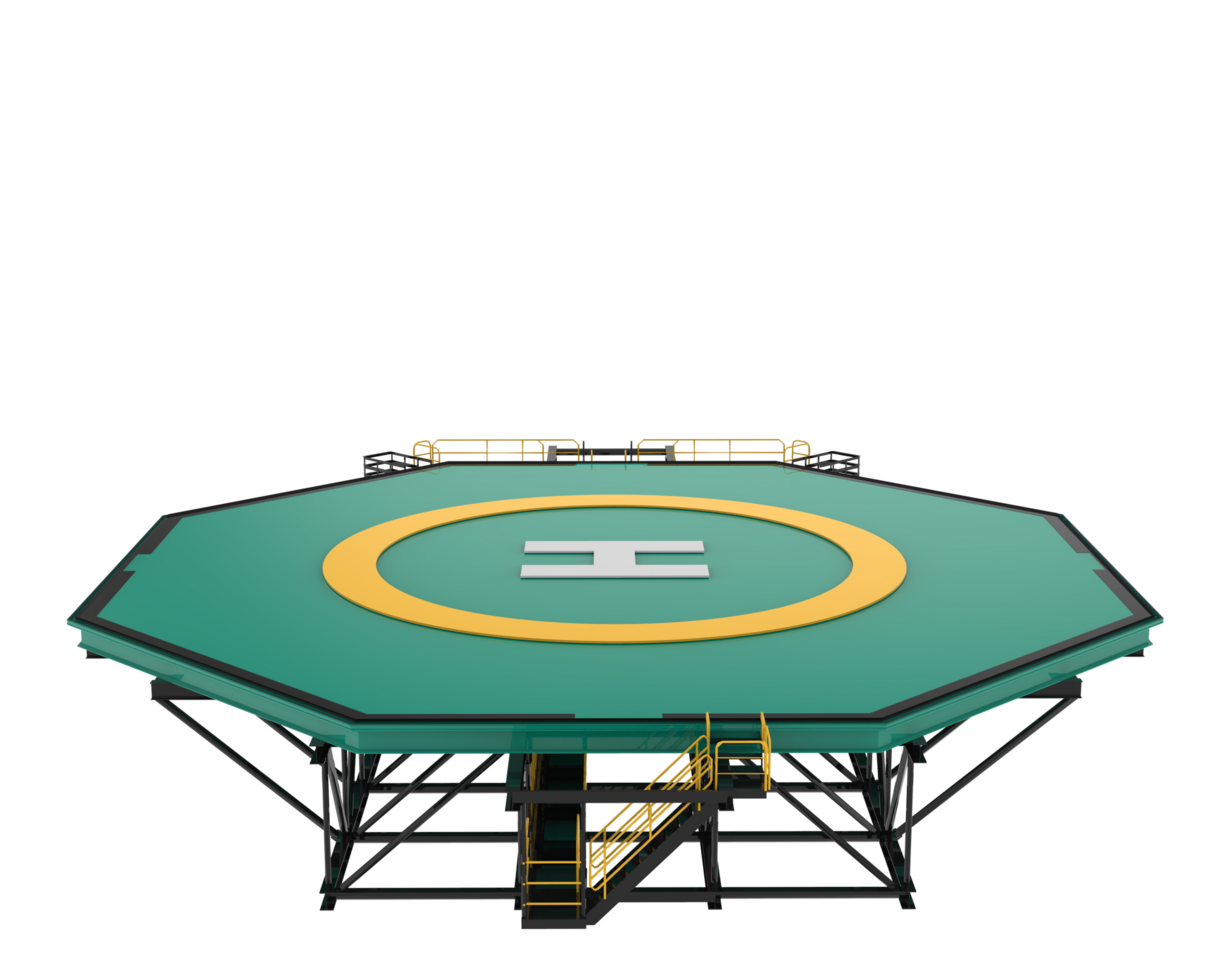 Helipad isolated on background. 3d rendering - illustration png