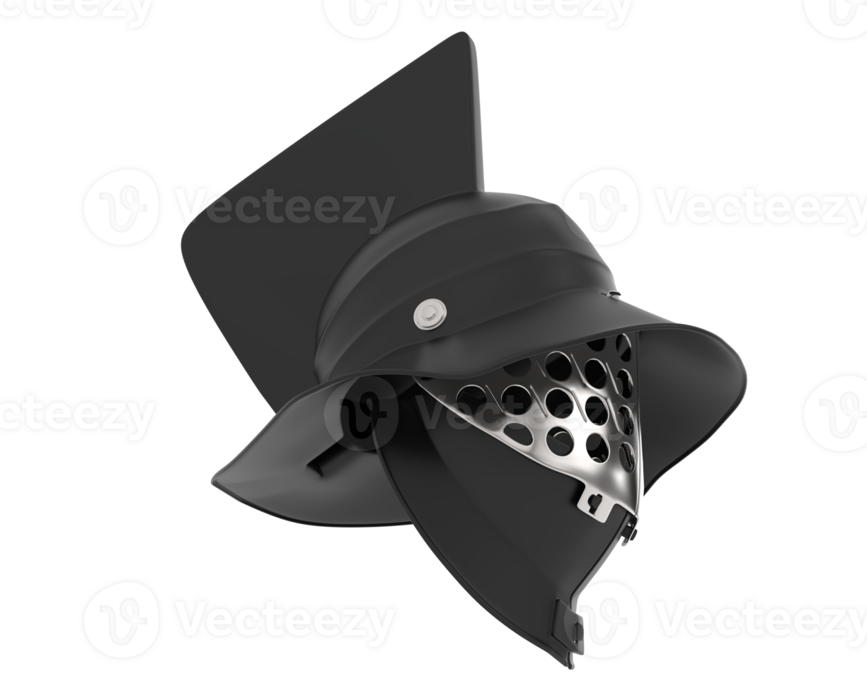 Medieval helmet isolated on background. 3d rendering - illustration png