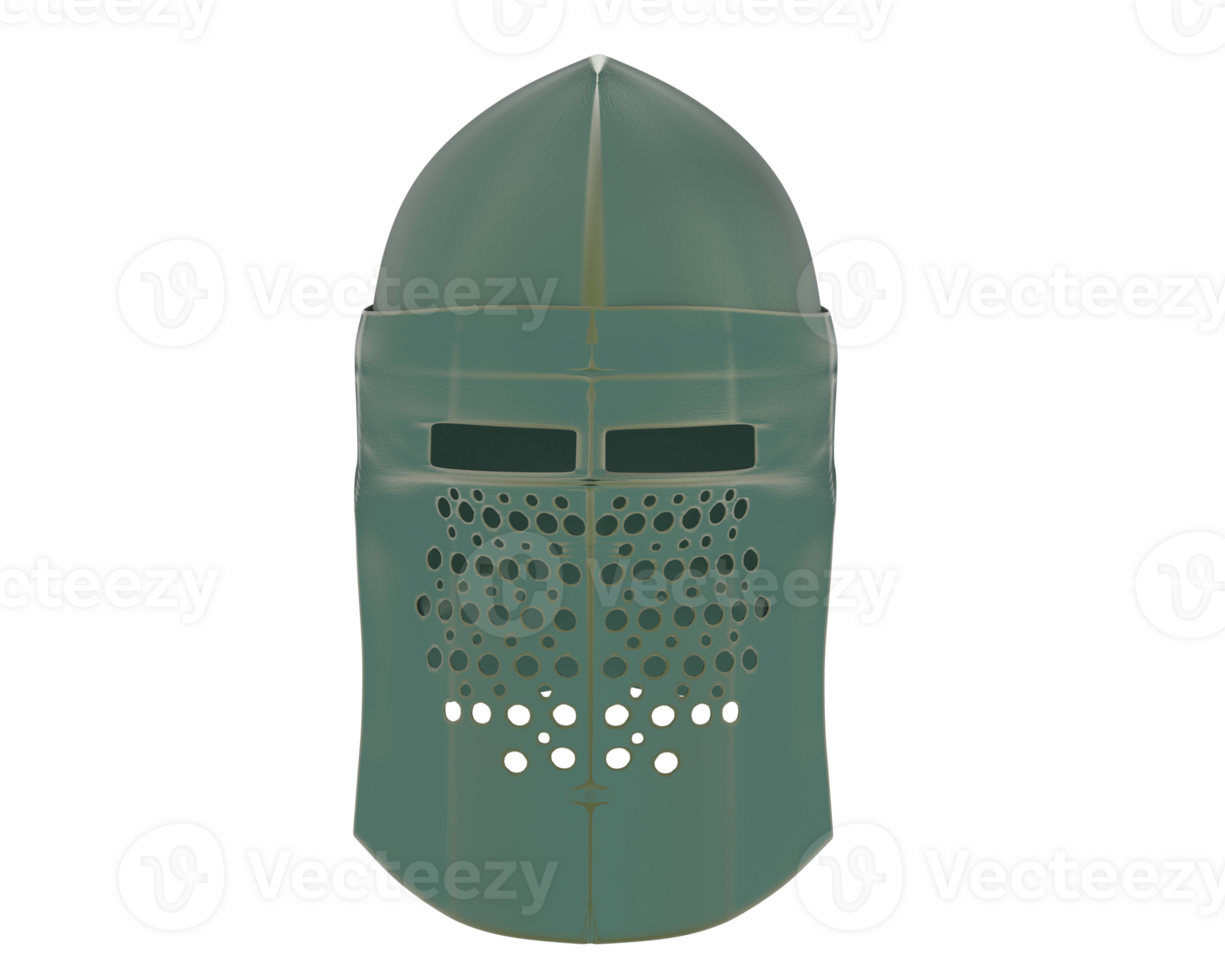 Medieval helmet isolated on background. 3d rendering - illustration png