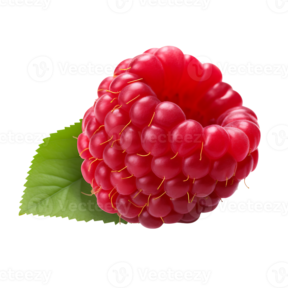 AI generated Raspberry fruit icon isolated transparent background png