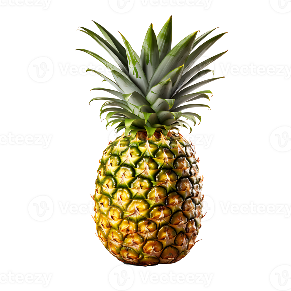 AI generated Pineapple fruit icon isolated transparent background png