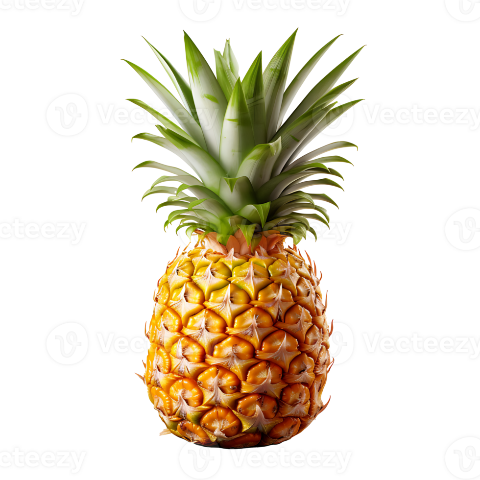 AI generated Pineapple fruit icon isolated transparent background png