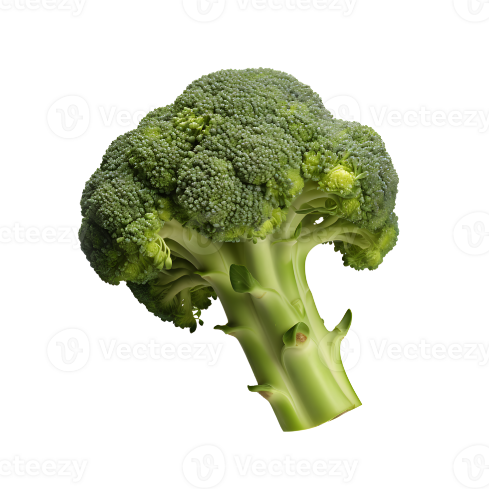 AI generated Broccoli vegetable icon isolated transparent background png