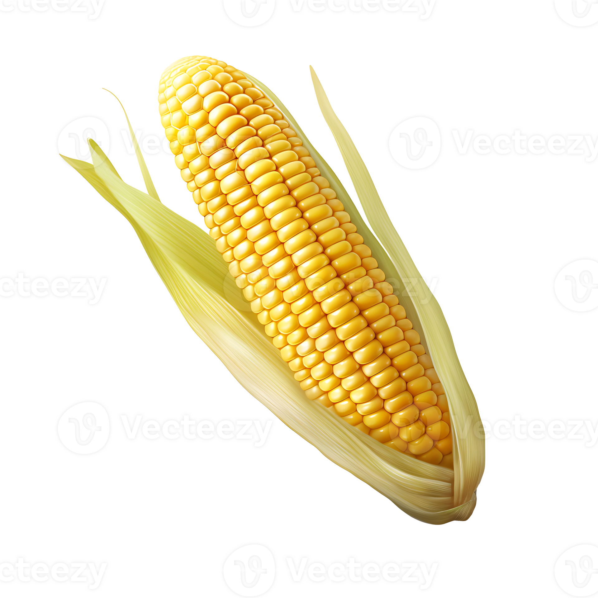 AI generated Corn vegetable icon isolated transparent background