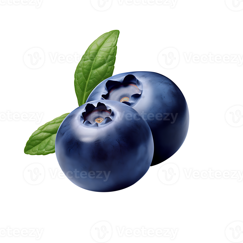 AI generated Blueberry fruit icon isolated transparent background png