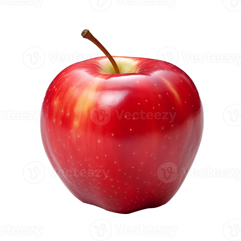 AI generated Red apple fruit icon isolated transparent background png