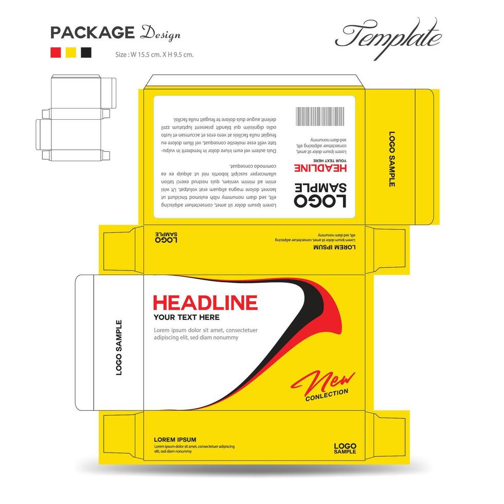 Supplements and Cosmetic box design, Package design template, box outline, box packaging design, medicine Label, healthcare label, packaging creative idea vector, label layout, product design vector