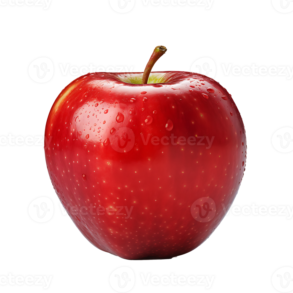 AI generated Red apple fruit icon isolated transparent background png