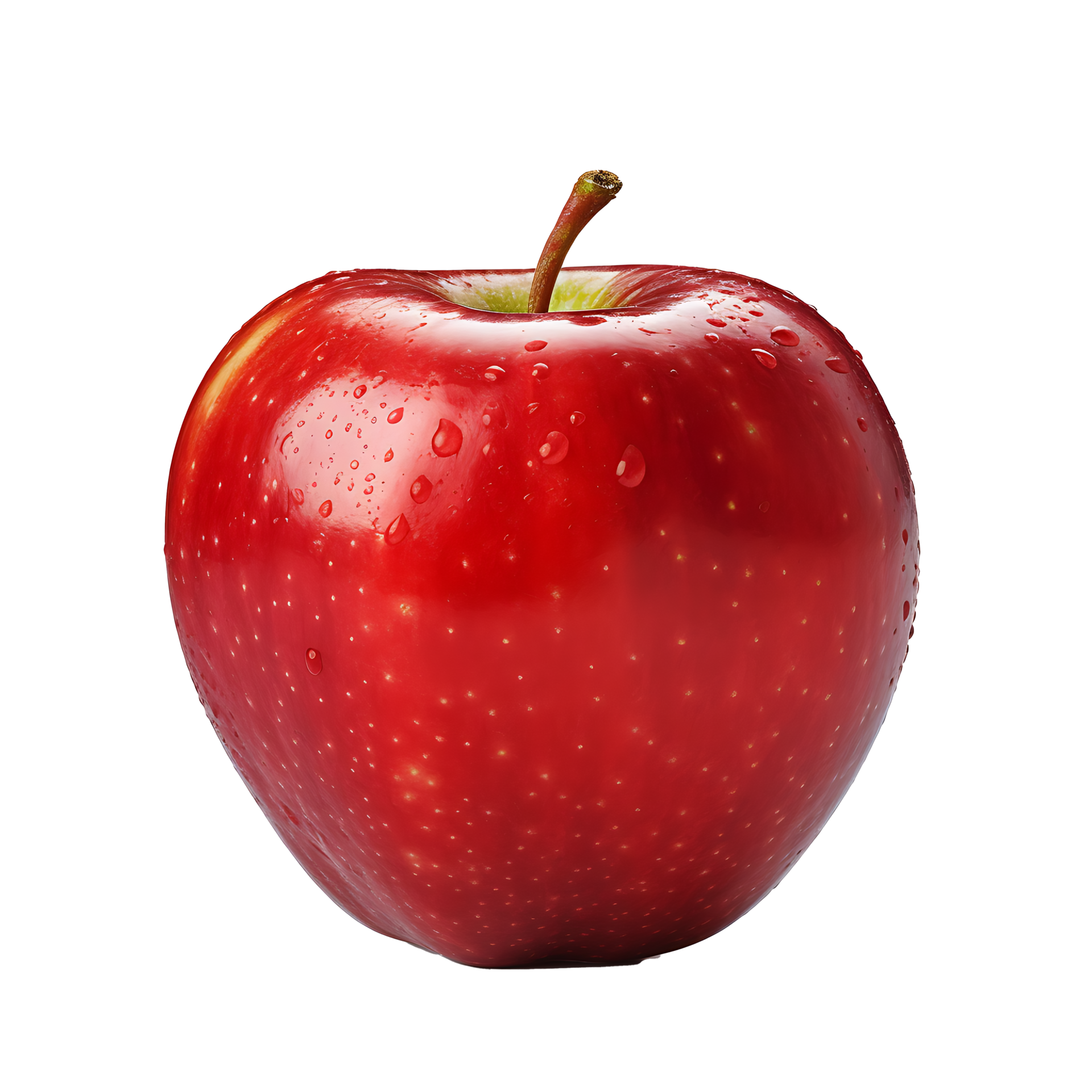 AI generated Red apple fruit icon isolated transparent background