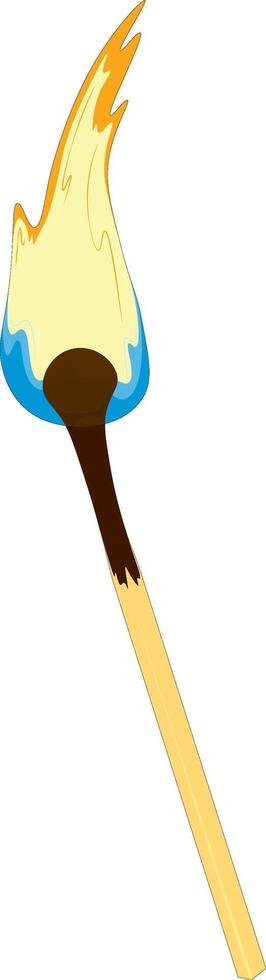 Burning match vector illustration