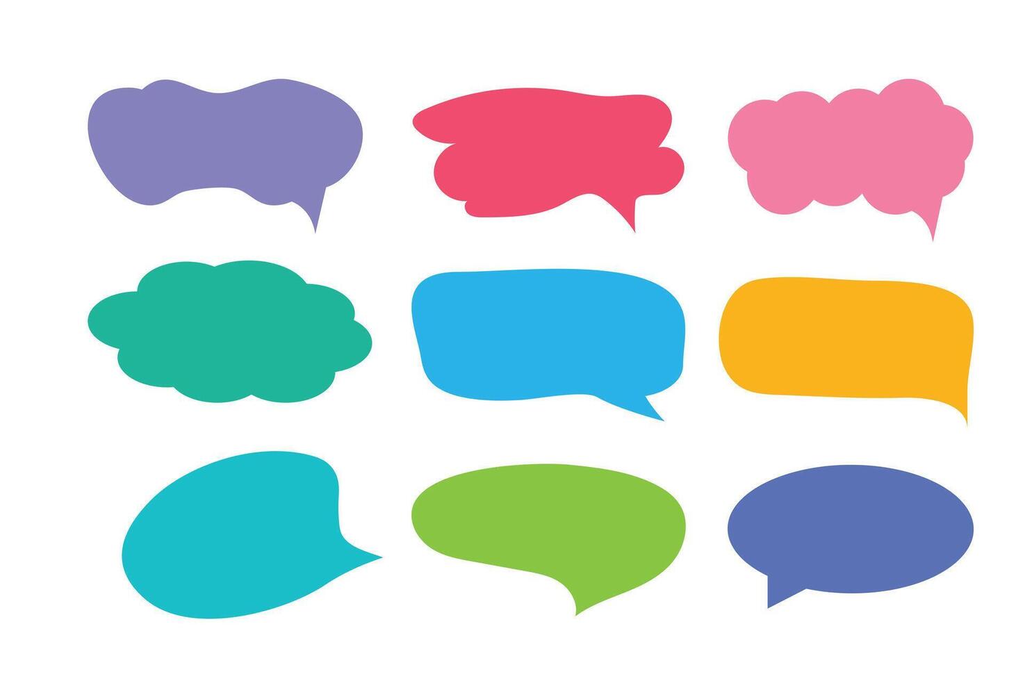 Set of callout, speech bubbles, chats, elements icons, vector illustration.