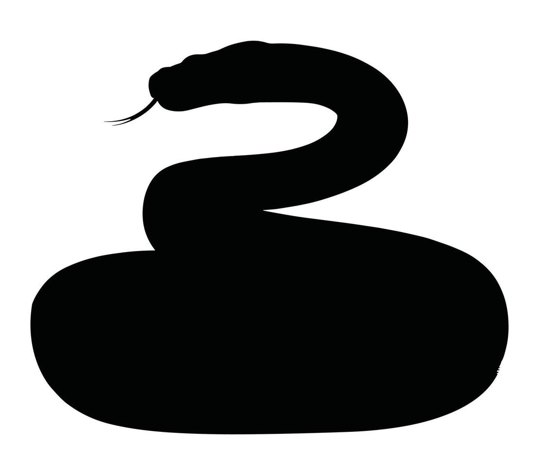 Black and white vector illustration of african rock python.